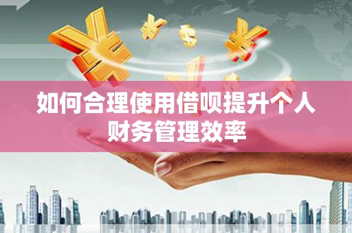 南溪如何合理使用借呗提升个人财务管理效率
