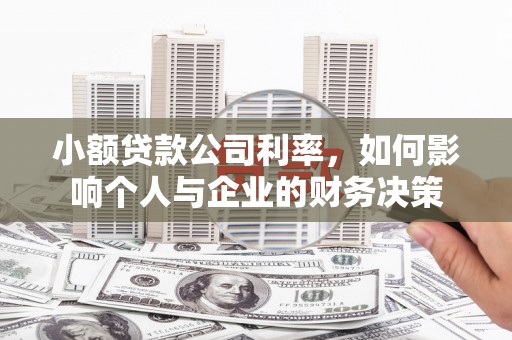 南溪小额贷款公司利率，如何影响个人与企业的财务决策