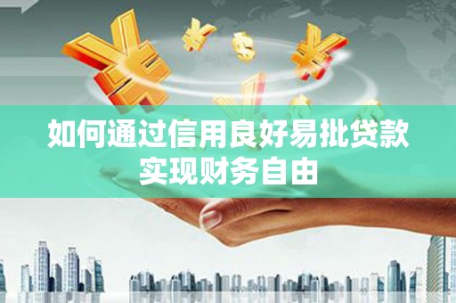 南溪如何通过信用良好易批贷款实现财务自由