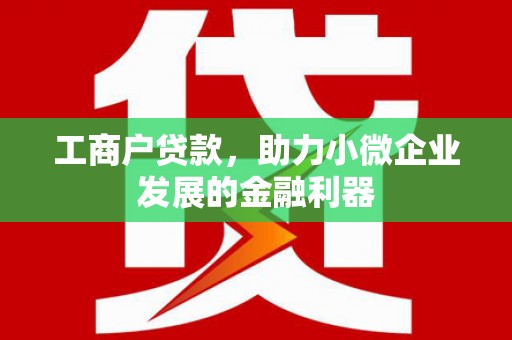 南溪工商户贷款，助力小微企业发展的金融利器