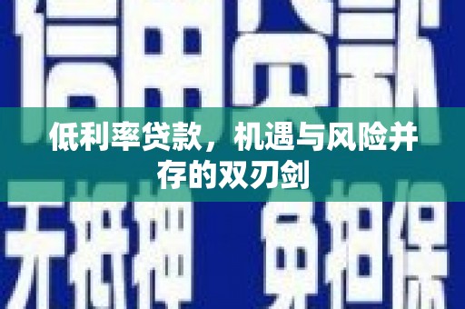 南溪低利率贷款，机遇与风险并存的双刃剑