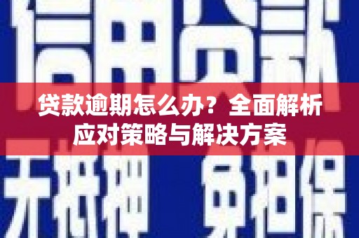 南溪贷款逾期怎么办？全面解析应对策略与解决方案